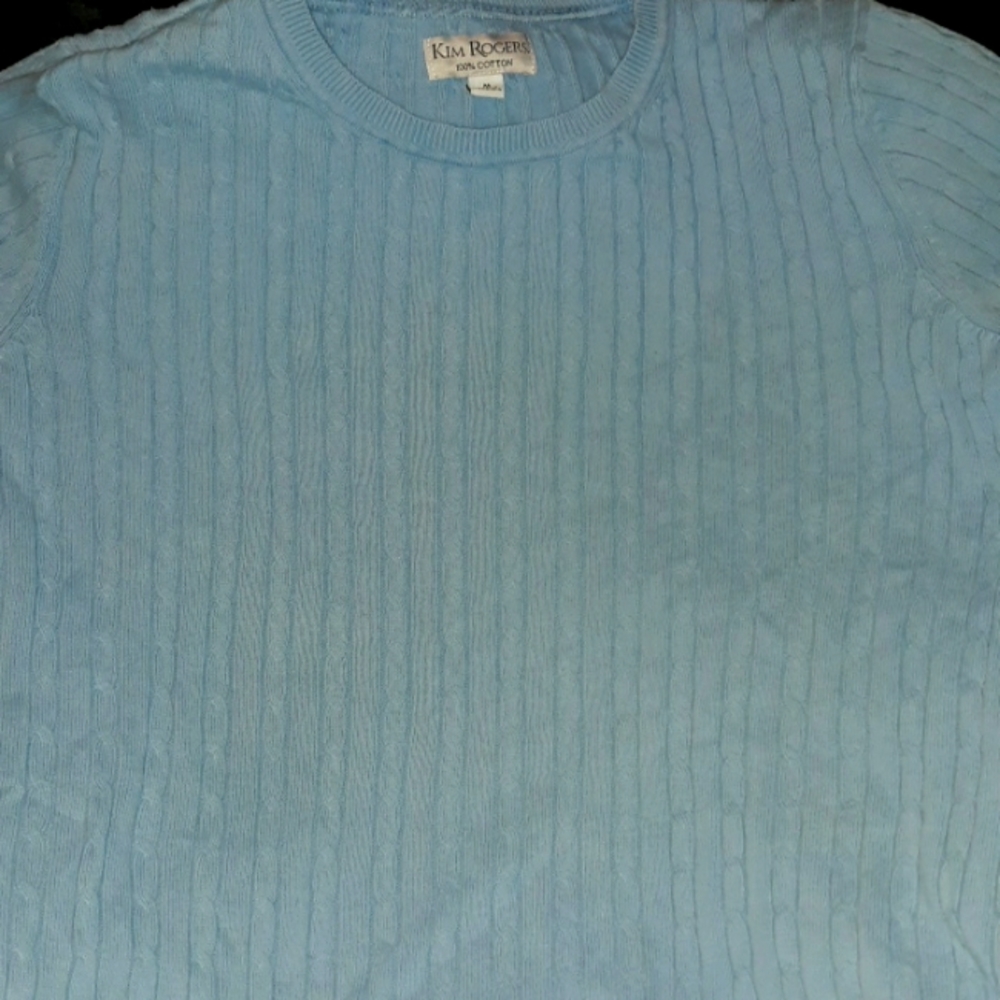 Women's Kim Rogers blue medium sized sweater
